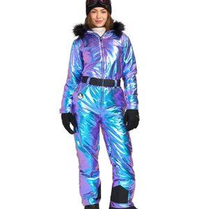Tipsy Elves Iridescent Iris Snow Suit (XL) - Worn Once